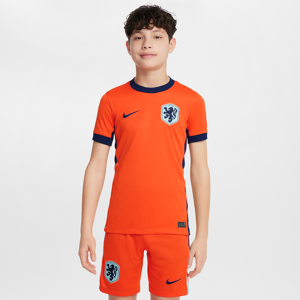 Netherlands (Men's Team) 2024/25 Stadium Home Nike Dri-FIT Soccer Replica Fußballtrikot für ältere Kinder - Orange - S