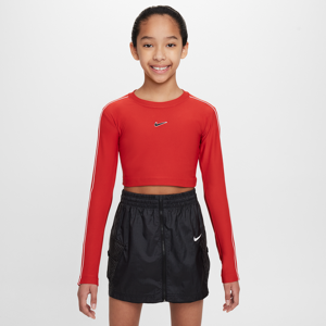 Nike Sportswear Langärmliges Crop-Top für ältere Kinder (Mädchen) - Rot - S