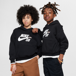 Nike SB Icon Fleece EasyOn Oversize-Hoodie für ältere Kinder - Schwarz - S