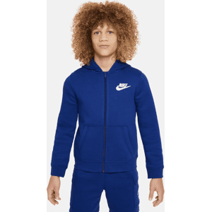 Nike Sportswear Hoodie mit durchgehendem Reißverschluss und Grafikdetail für ältere Kinder (Jungen) - Blau - M