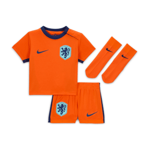 Niederlande 2024 Stadium HomeDreiteiliges Nike Replika Fußballtrikot-Set (Babys und Kleinkinder) - Orange - 18-24M