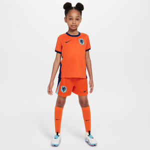 Niederlande 2024 Stadium HomeDreiteiliges Nike Replika Fußballtrikot-Set für jüngere Kinder - Orange - M
