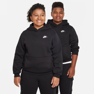 Nike Sportswear Club Fleece Hoodie für ältere Kinder (erweiterte Größe) - Schwarz - S+