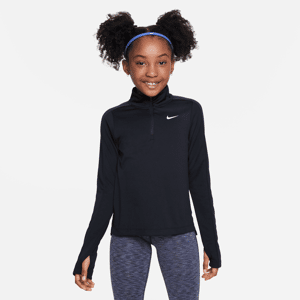 Nike Dri-FIT Longsleeve mit Halbreißverschluss für ältere Kinder (Mädchen) - Schwarz - L