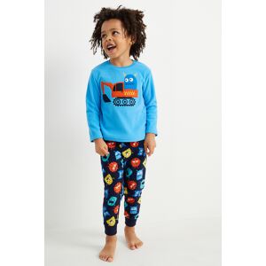 C&A Multipack 2er-Bagger-Fleece-Pyjama-4 teilig, Blau, Größe: 116 Männlich