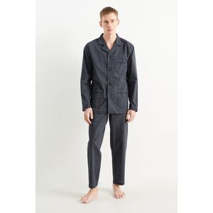 C&A Pyjama-gestreift, Blau, Größe: M Männlich
