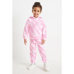 C&A Barbie-Set-Hoodie und Jogginghose-gemustert, Rosa, Größe: 140 Weiblich