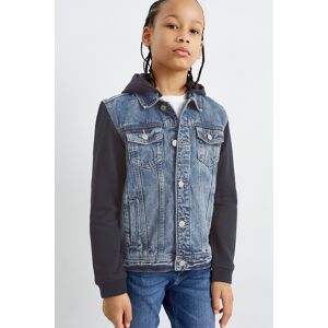 C&A Jeansjacke mit Kapuze-2-in-1-Look, Blau, Größe: 158 Männlich