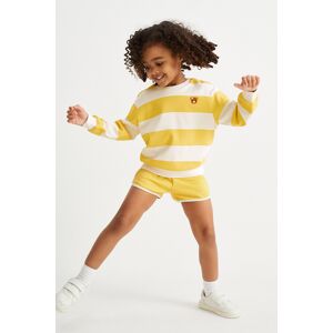 C&A Bär-Set-Sweatshirt und-shorts-2 teilig, Gelb, Größe: 110 Weiblich