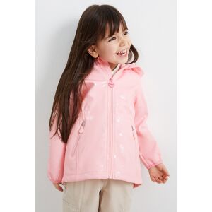 C&A Einhorn-Softshelljacke mit Kapuze-wasserdicht, Rosa, Größe: 98 Weiblich