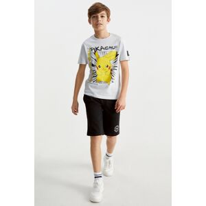 C&A Pokémon-Set-Kurzarmshirt und Sweatshorts-2 teilig, Weiss, Größe: 134 Männlich