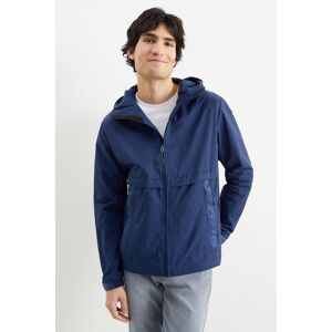 C&A Jacke mit Kapuze-wasserabweisend, Blau, Größe: M Männlich