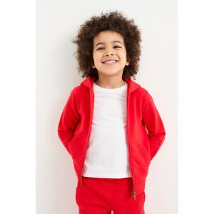 C&A Sweatjacke mit Kapuze, Rot, Größe: 128 Männlich