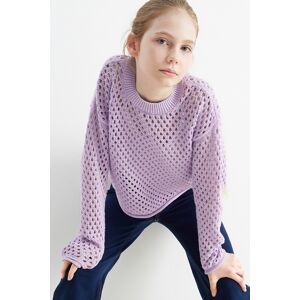 C&A Pullover, Lila, Größe: 134 Weiblich