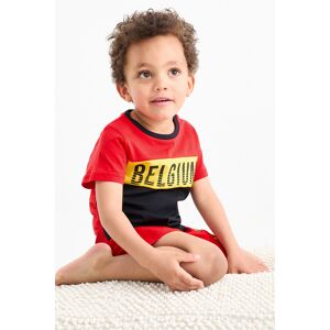 C&A Belgien-Shorty-Pyjama-2 teilig, Rot, Größe: 116 Männlich