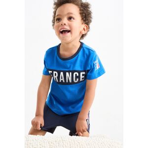 C&A Frankreich-Shorty-Pyjama-2 teilig, Blau, Größe: 98 Männlich