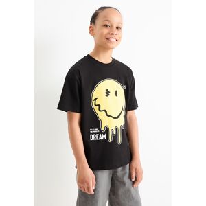 C&A SmileyWorld®-Kurzarmshirt, Schwarz, Größe: 152 Männlich