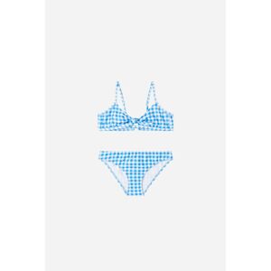 Calzedonia Bikini für Mädchen Vichy Delicate Blue Mädchen Blau Größe 4 JAHRE