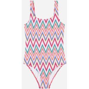 Calzedonia Badeanzug für Mädchen Multicolor Chevron Mädchen Multifarben Größe 8 JAHRE