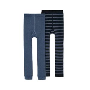 Tchibo - 2 Paar Thermoleggings - Dunkelblau/Gestreift -Kinder - Gr.: 98/104 Baumwolle 1x 98/104 unisex