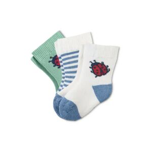 Tchibo - 3 Paar Frottier-Babysocken - Weiss/Gestreift -Baby - Gr.: 16-18 Baumwolle 1x 16-18 unisex