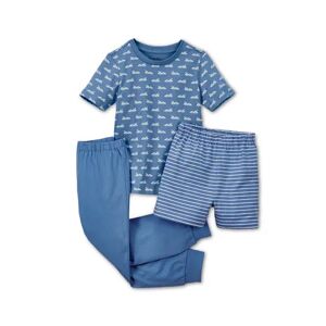 Tchibo - 3-teilige Pyjama-Kombi - Weiss/Gestreift -Kinder - 100% Baumwolle - Gr.: 134/140 Baumwolle  134/140 unisex