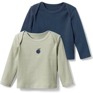 Tchibo - 2 Baby-Langarmshirts - Blau -Baby - Gr.: 98/104 Baumwolle 1x 98/104 unisex