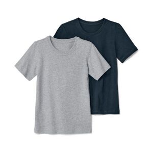 Tchibo - 2 Kinder-T-Shirts - Dunkelblau/Meliert -Kinder - 100% Baumwolle - Gr.: 158/164 Baumwolle 1x 158/164 unisex