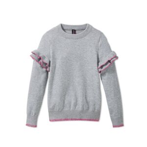 Tchibo - Feinstrickpullover - Grau/Meliert -Kinder - Gr.: 170/176 Baumwolle Grau 170/176 unisex