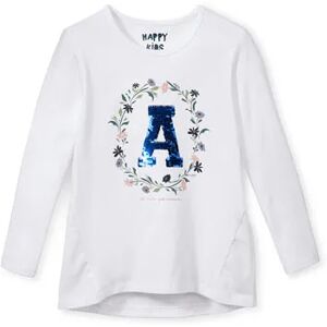 Tchibo - Langarmshirt mit Wendepailletten - Weiss -Kinder - Gr.: 110/116 Baumwolle  110/116 unisex