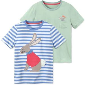 Tchibo - 2 T-Shirts - Olivgrün/Gestreift -Kinder - 100% Baumwolle - Gr.: 86/92 Baumwolle 1x 86/92 unisex