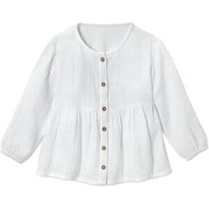 Tchibo - Bluse - Weiss -Kinder - 100% Baumwolle - Gr.: 110/116 Baumwolle  110/116 unisex