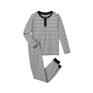 Tchibo - Kinder-Pyjama - Schwarz/Gestreift -Kinder - 100% Baumwolle - Gr.: 158/164 Baumwolle  158/164 unisex