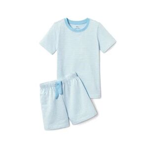 Tchibo - Shorty-Pyjama - Weiss/Gestreift -Kinder - 100% Baumwolle - Gr.: 110/116 Baumwolle  110/116 unisex