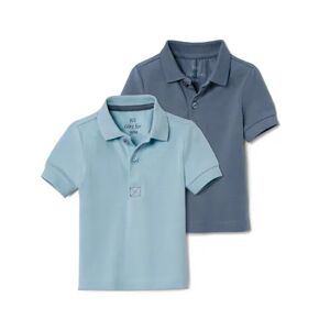 Tchibo - 2 Jersey-Poloshirts - Hellblau -Kinder - Gr.: 62/68 Baumwolle 1x 62/68 unisex