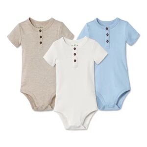 Tchibo - 3 Bodys aus Bio-Baumwolle - Weiss/Meliert -Baby - 100% Baumwolle - Gr.: 62/68 Baumwolle 1x 62/68 unisex