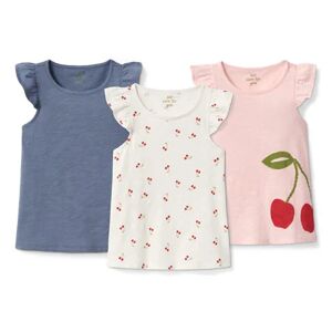Tchibo - 3 Mädchen-Shirts - Weiss -Kinder - 100% Baumwolle - Gr.: 134/140 Baumwolle 1x 134/140 unisex