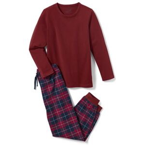 Tchibo - Kinder-Flanell-Pyjama - Bordeaux/Kariert -Kinder - 100% Baumwolle - Gr.: 122/128 Baumwolle  122/128 unisex