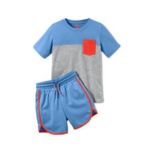 Tchibo - Shorty-Pyjama - Hellblau/Meliert -Kinder - 100% Baumwolle - Gr.: 170/176 Baumwolle  170/176 unisex