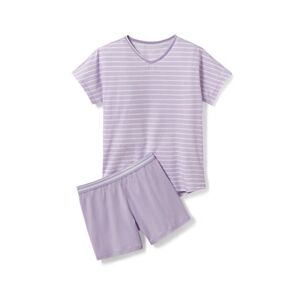 Tchibo - Kinder-Pyjama - Violett/Gestreift -Kinder - 100% Baumwolle - Gr.: 158/164 Baumwolle  158/164 unisex