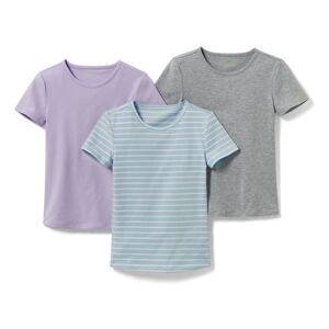 Tchibo - 3 Kinder-T-Shirts - Hellblau/Gestreift -Kinder - Gr.: 122/128 Baumwolle 1x 122/128 unisex