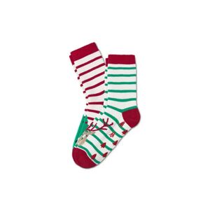Tchibo - 2 Paar Antirutsch-Socken mit Bio-Baumwolle - Weiss/Gestreift -Kinder - Gr.: 27-30 Baumwolle 1x 27-30 unisex