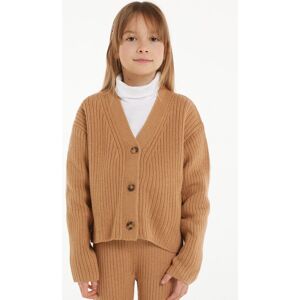 Tezenis Mittelschwerer gerippter Cardigan mit langen Ärmeln und Knöpfen Mädchen Mädchen Hautfarben Größe 12-13