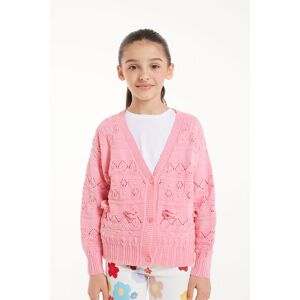 Tezenis Langarm-Cardigan aus Baumwolle mit Applikationen Mädchen Rosa Größe 12-13