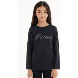 Tezenis Langarmshirt mit Strassprint Mädchen Schwarz Größe 12-13