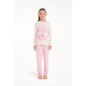 Tezenis Langer Pyjama aus Baumwolle mit „Little Princess“-Print Mädchen Rosa Größe 8-9