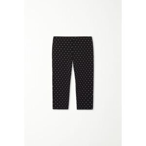 Tezenis Capri-Leggings aus bedruckter Baumwolle Mädchen Schwarz Größe 10-11
