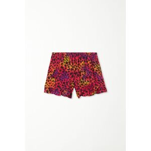 Tezenis Shorts aus Viskosetuch mit Volant Mädchen Animal-print Größe 4-5