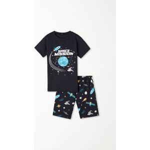 Tezenis Kurzer Pyjama aus Baumwolle mit Print für Jungen Space Junge Größe 10-11