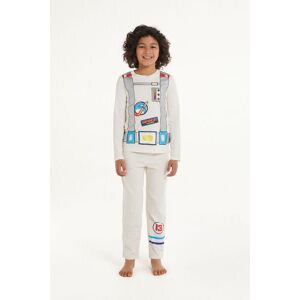 Tezenis Langer Pyjama aus Baumwolle mit Astronautenprint für Kinder Junge Aufdruck Größe 12-13